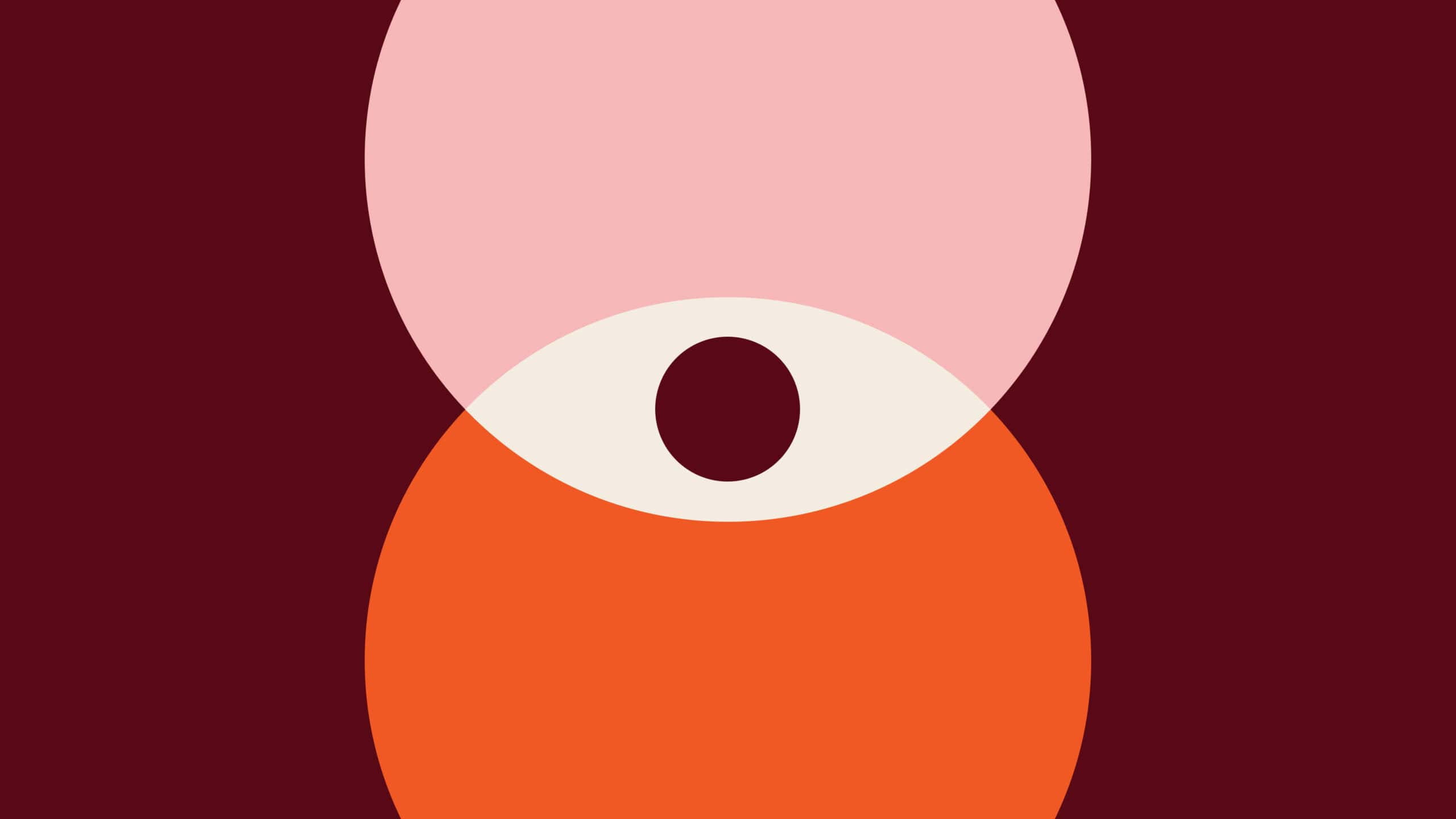 Kommunikationsbyr&aring;n Relativts grafik om tv&aring; cirklar som m&ouml;ts och bildar ett &ouml;ga i centrum