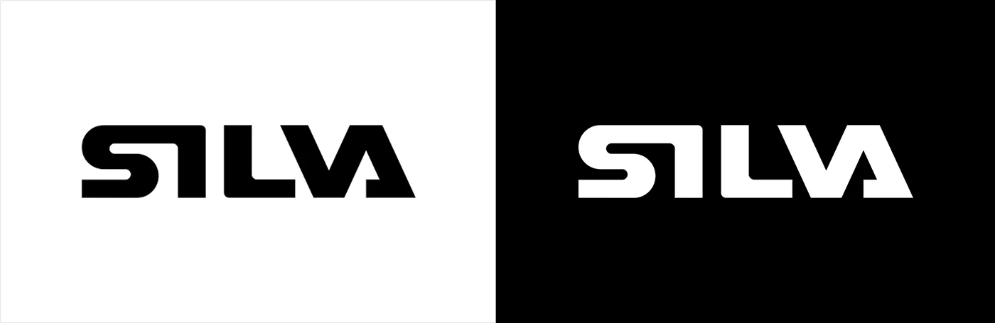 Silva logotyp i svart och vit